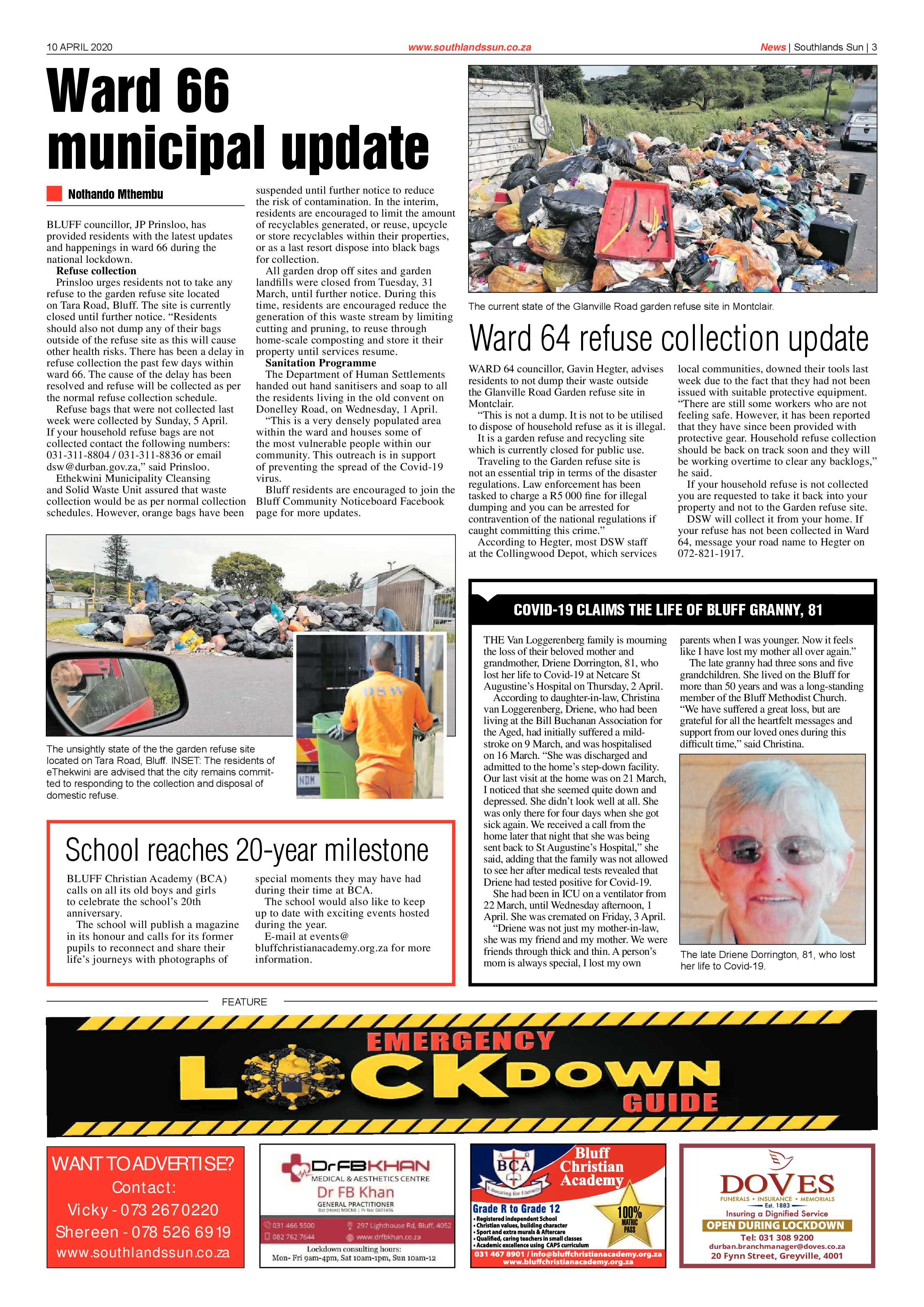 Southlands Sun 10 April 2020 page 3